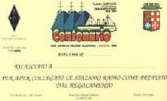 diploma  di partecipazione al Centenario dell'Arsenale